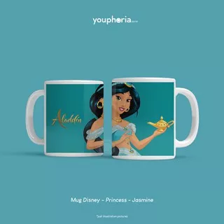 Mug Custom Full Print - Mug Karakter Kartun Movie - Souvenir Mug - Kado Mug Disney Princess Jasmine