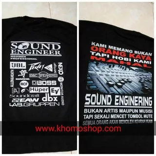 kaos sound engineer hobi mahal full sablon