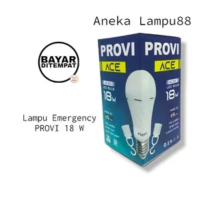 LAMPU EMERGENCY PROVI ACE 18 WATT PUTIH SNI / BOHLAM DARURAT 18WATT / LAMPU AC-DC