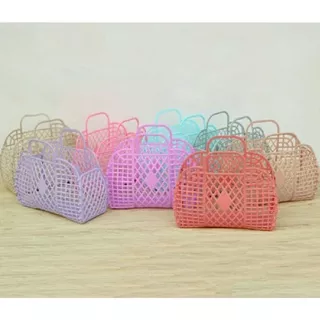 TAS KERANJANG HAMPERS ULANG TAHUN ANAK HARGA SATUAN / TAS SOUVENIR ULANG TAHUN / TAS KERANJANG KEKINIAN / TAS KERANJANG PLASTIK MINI / ZIA BASKET / KERANJANG HAMPERS PLASTIK KEKINIAN