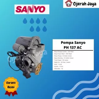 Pompa Air SANYO Otomatis P-H 137 AC / Pompa Pendorong Toren / Pompa Sumur Dangkal