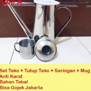 SA Grosir Set Teko Thai Tea + Mug + Saring | Teh Tarik Dum Dum Murah