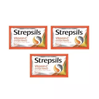 Strepsils vitamin c orange flavour isi 8 butir