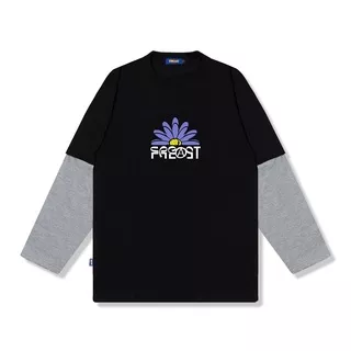 T-shirt Freast Blue Flow Black Long Sleeve