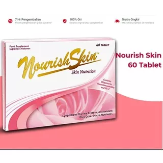 Nourish  Skin 15 / 30 /60 Tab / Kulit Kencang / Mencegah Penuaan / Mengurangi Minyak / suplemen kulit
