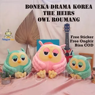 BONEKA OWL ROUMANG THE HEIRS DRAMA KOREA BURUNG HANTU KARAKTER HEWAN PARK SHIN HYE PINK TOSCA LUCU