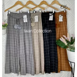 (New) Celana Kulot Kotak Import FH.FM seri 616#