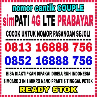 nomor cantik kartu prabayar simpati 4g LTE nomor couple jual sepasang kembar 1 operator telkomsel