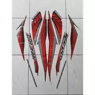 STRIPING STIKER LIS BODY MOTOR HONDA REVO 110 2014 HITAM