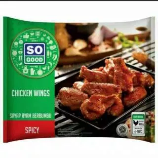 Frozen Bandung Sayap Ayam Berbumbu So Good 400gr Spicy Wings paket harap pesan bublewrap