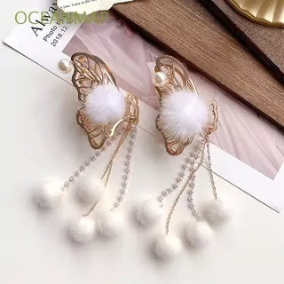 OCEANMAP Fashion Butterfly Hair Claw Korea Hair Clip Hair Accessories Chain Long Tassel Butterfly Hollow Vintage Styling Tool Crab Clips/Multicolor