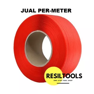 Strapping Belt 11 mm Merah Sabuk Package Kemas Barang Kardus Permeter Plastic Strapping Band