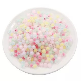 110PCS Colorful Acrylic Matte Beads DIY Necklace Jewelry Braided Bracelet Beaded Hairpin Earrings Material