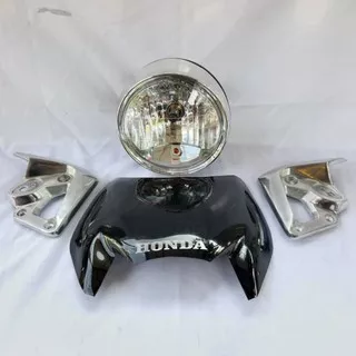 Handlamp reflektor lampu tiger set Visor barong kupingan dan pangkon lampu tiger revo tirev poles