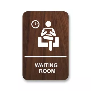 waiting room signage - papan penanda pintu ruang tunggu - door sign