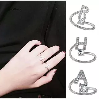 Cincin Motif Huruf Alfabet Inggris Cincin Wanita c3-1 ( N-Z ) B18