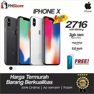 iPhone X 256GB 64GB Bekas Original 100% Fullset - iPhone X (Ten) Second