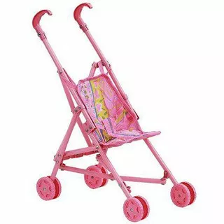 Theona.Tata Mainan Dorongan Bayi Stroller Boneka Bayi (Plastik)