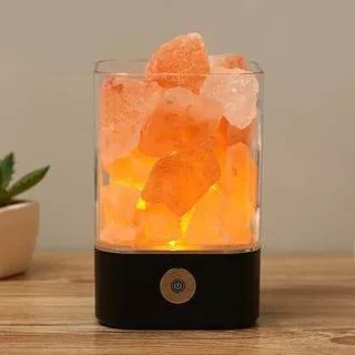 Lampu Tidur Hias LED RGB Crystal Salt Lamp of Himalaya Lava Lamp