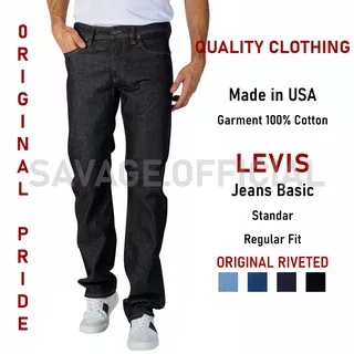 Celana Levis Pria 505 Reguler Pants ( Celana Jeans Pria Model Standar ) Ukuran 28-38 Panjang