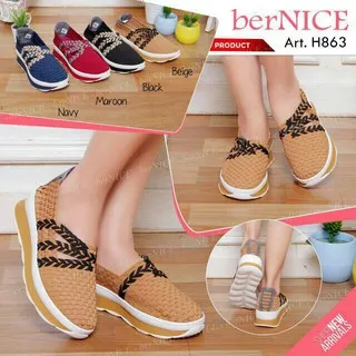 Bernice Wedges H863 sepatu rajut wanita