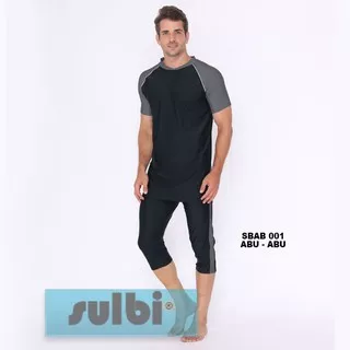 BAJU RENANG PRIA SULBI SBAB 001 ABU ABU/ PAKAIAN RENANG PRIA / PAKAIAN SPORT PRIA