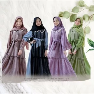 Umama syari kids + khimar Gamis Anak Perempun Motif Brukat Terbaru 2022 Baju Syari Anak Perempuan Umur 8 Tahun Baju Muslim Anak Umur 9 Tahun Gamis Anak Perempuan Umur 10 Tahun Pakaian Muslim Anak Perempuan Murah