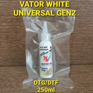 VATOR WHITE UNIVERSAL GEN2 DTG DTF 250ml Tinta Putih Sablon Digital