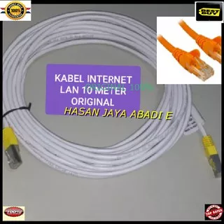 ORIGINAL kabel lan rj45 10 meter UTP Scable konektor wifi internet PLUG boot komputer jaringan lan