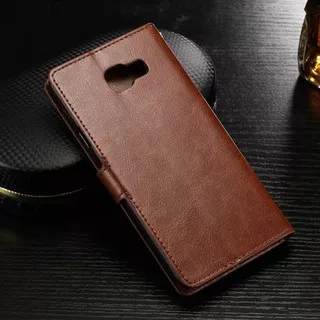 Leather Flip Cover Wallet Case Samsung A5 2017 / Samsung A520 Casing Dompet Kulit Handphone