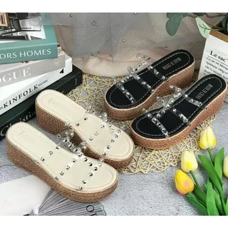 Sandal Wedges Wanita W1806 - Sandal Kerja - Sandal Pesta - Sepatu wanita Import