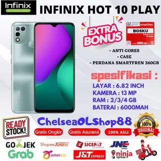 INFINIX HOT 10 PLAY RAM 4/64GB , 3/32GB , 2/32GB GARANSI RESMI INFINIX INDONESIA