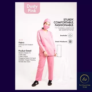 BAJU OK MEDELLIN / BAJU OKA , BAJU JAGA / SCRUB MEDIS , BAJU PERAWAT LENGAN PANJANG (UNISEX)