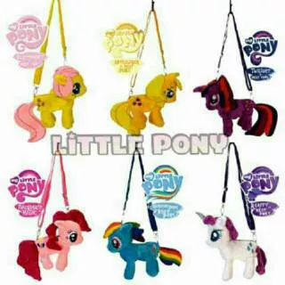 Tas anak cewek boneka my little kuda pony unicorn poni small pinky pie fluttershy doll Kid girl bag