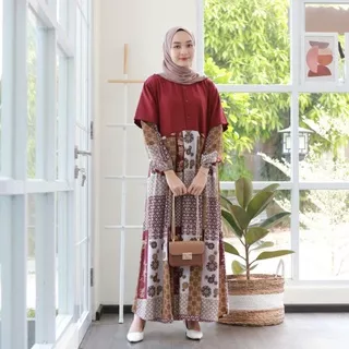 VIORI MAXI - Trend pakaian terbaru long dress muslim baju gamis wolfis tingkat klok A line cantik ootd hijab fashion wanita hijabers polos crop kekinian batik Monalisa rayon premium etnik bunga daster woolpeach babydoll swing able ceruty hamil BUSUI XL L