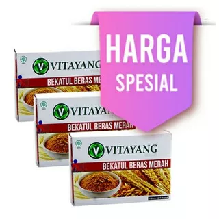 Vitayang Bekatul Beras Merah Paket Harga Spesial 3 Dos 90 Kapsul