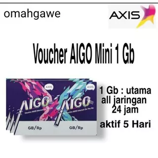 Voucher Axis Mini AIGO 1GB 5 Hari / Voucher axis 1GB 5Hari
