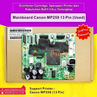 Mainboard Canon MP258 13 Pin Original Cabutan Board Motherboard Printer Pixma MP258 MP 258