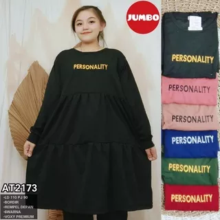 (COD) ABM ATASAN TUNIK KAOS VOXY PREMIUM JUMBO WANITA MUSLIMAH TERBARU RAMPEL RUMBAI PERSONALITY LD 110 PB 90