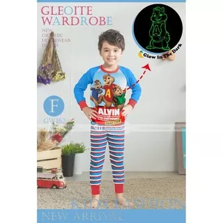 GW Glow In The Dark Chipmunks Pajamas - 162 F