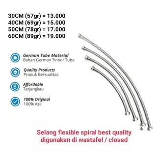 Selang flexible spiral buat wastafel / closet fluso