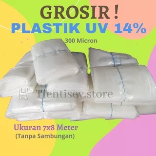 Plastik plastik uv green house 300 micron 7x8 meter tanpa sambungan Hidroponik & Perikanan