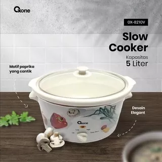 Oxone Slow Cooker 5 Liter Wadah Keramik 290 Watt OX-821OV