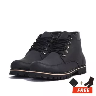 Moofeat Edward Ring - Sepatu Pria Edward Ring Boot High Black