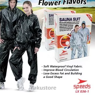 Hot Sell.. Sauna Suit Baju Sauna Set Jaket Celana Original Speeds Pembakar Lemak Tubuh Baju Olahraga
