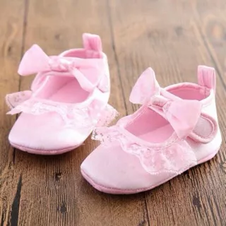 Prewalker baby girl shoes sepatu bayi cewek pink pita ribbon