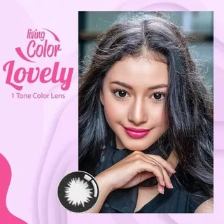 SOFTLENS LIVING COLOR LOVELY 1 TONE BLACK & BROWN MINUSS 0.50 SD 6.00 DIA 14.4MM
