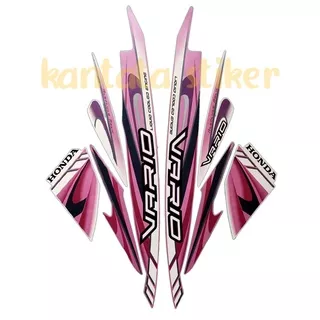 stiker striping motor honda vario 110 2009 pink-putih