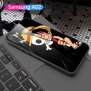 Casing Hp Samsung A02 Softcase Glass Kaca - [IC14] - Pelindung Hp - kesing hp - Case Handphone