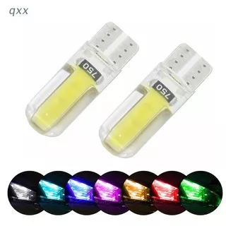 [qxx] 2PCS T10 W5W LED Car Interior Light COB  Marker Lamp 12V 194 501 Bulb Wedge Parking Dome Light Auto Car Styling 7 Colors